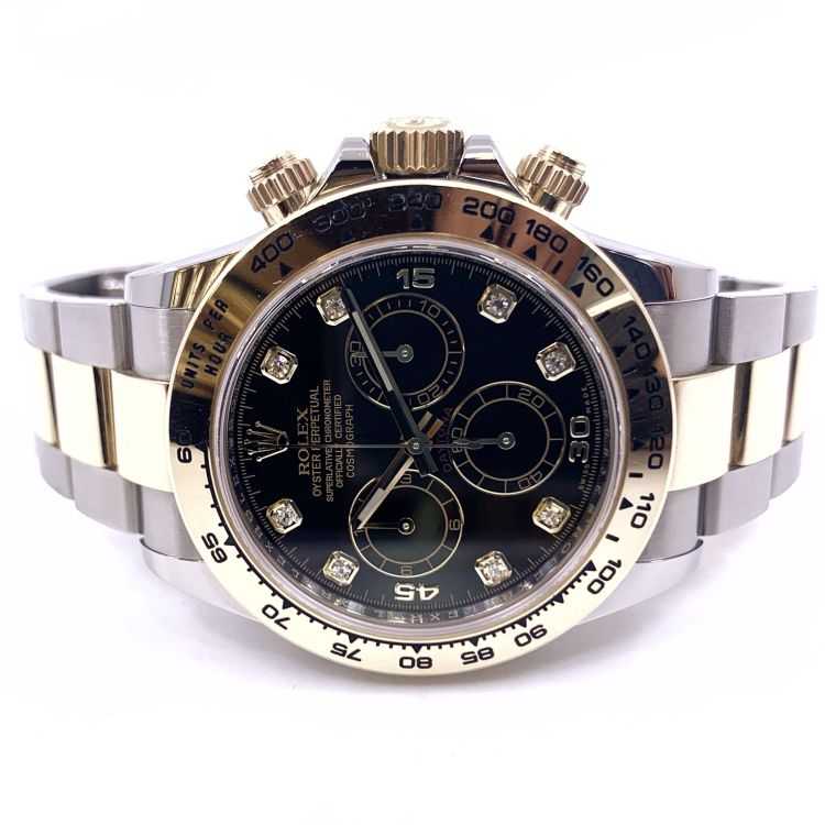 Rolex daytona or acier diamants