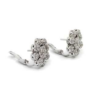 Boucles d'Oreilles Or Blanc 18k