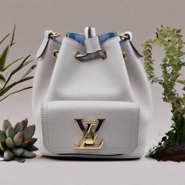 Louis Vuitton Top Handle Lockme II Light Taupe in Calfskin with Silver-tone  - US
