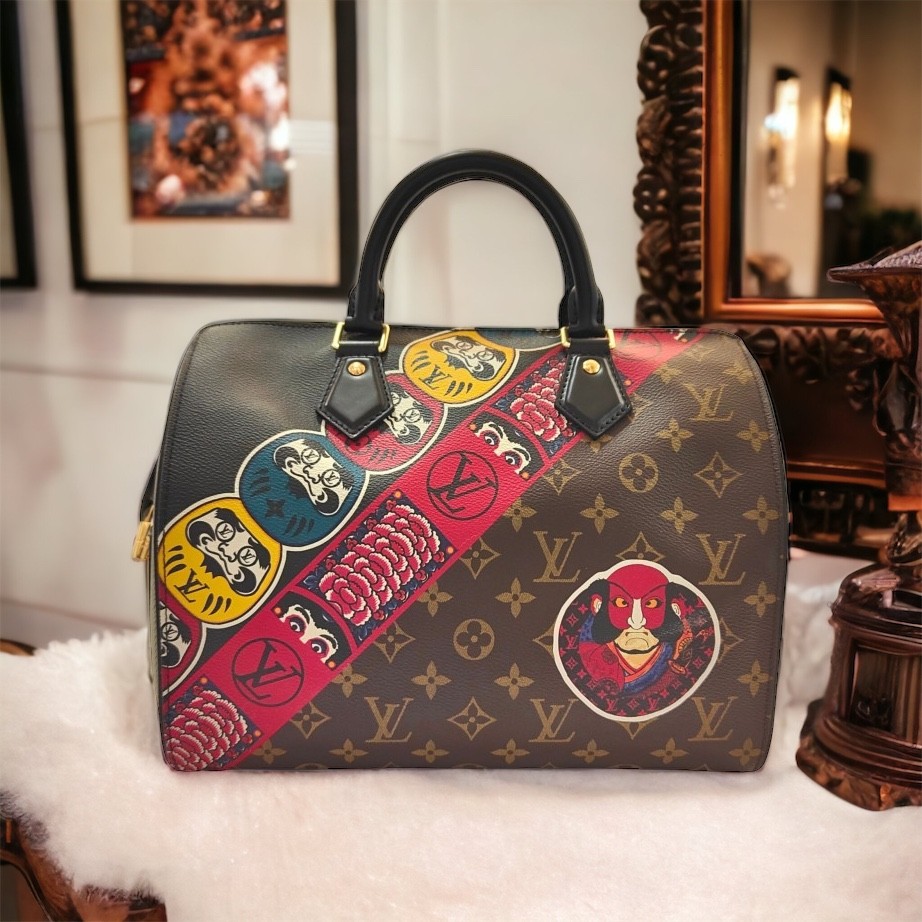 Authentic Louis Vuitton Limited Edition Kabuki Monogram Speedy Bag
