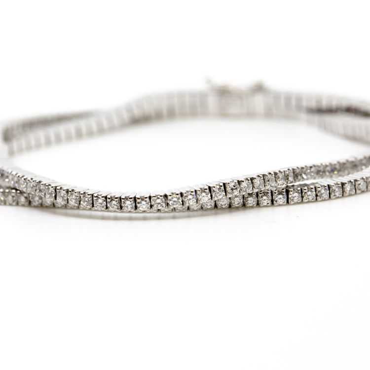 Bracelet Double Ligne Diamants