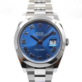 Rolex DateJust 41 Blue Dial Roman Index