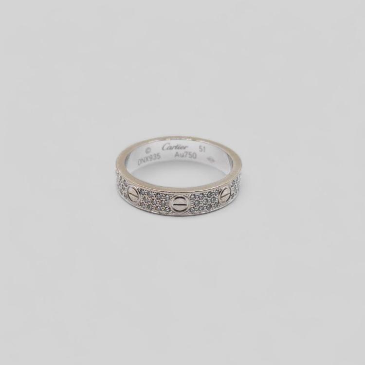 Alliance Cartier Love Pavé Or Gris 18k