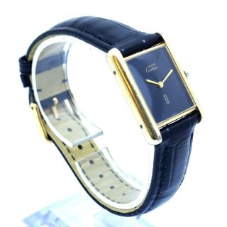 Cartier Tank Vermeil Manual Black Dial