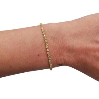 Bracelet Tennis Or Jaune 18 Ct et Diamants