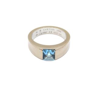 Bague Cartier Tank Solo Aigue Marine