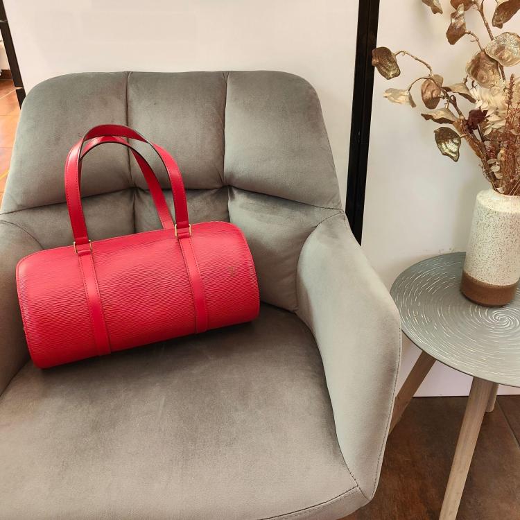 Sac à main Louis Vuitton Soufflot Epi Rouge