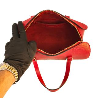 Sac à main Louis Vuitton Soufflot Epi Rouge