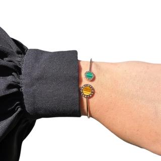 Bracelet Bulgari Tiger's Eye & Malachite