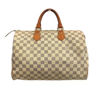 Sac à main Louis Vuitton Speedy 35 Damier Azur