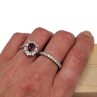 Bague Diamants et Rubis Vintage