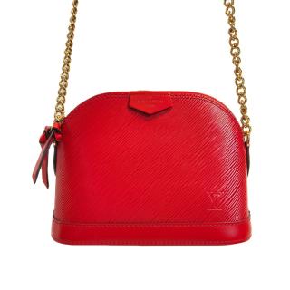 Sac à main Louis Vuitton Alma Mini Chaîne Coquelicot