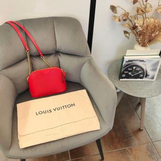 Sac à main Louis Vuitton Alma Mini Chaîne Coquelicot