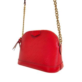 Sac à main Louis Vuitton Alma Mini Chaîne Coquelicot