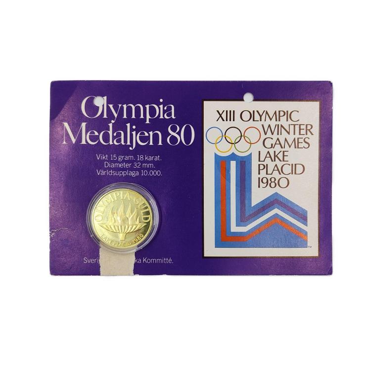 Médaille en Or Jeux Olympiques d’Hiver Lake Placid 1980