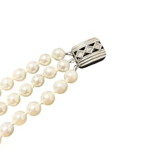 Bracelet de Perles et Or blanc