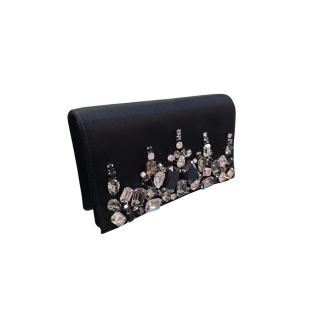 Pochette de Soirée Prada Black Satin Crystal