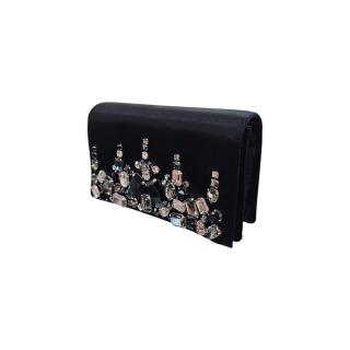 Pochette de Soirée Prada Black Satin Crystal