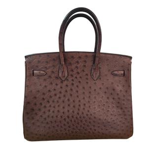 Birkin 35 en cuir d'Autruche