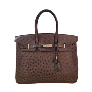 Birkin 35 en cuir d'Autruche