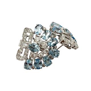 Boucle d'oreille avec Aquamarine