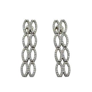 Boucle d'oreille Or Blanc