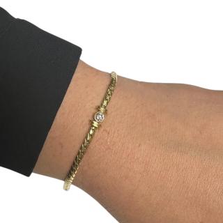 Bracelet Or Jaune & Diamant 0.25ct