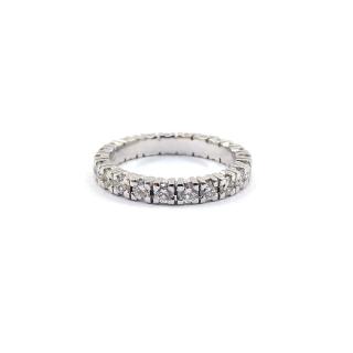 Bague Rivière de Diamants (1.76 Cts) Or Blanc 18k