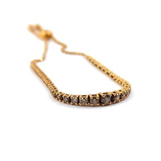 Bracelet Or rouge 18k & Diamants cognac (1.65 Cts)