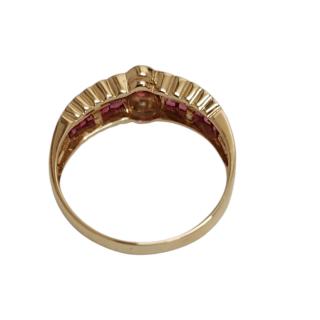 Bague Or 18k Diamants et Rubis