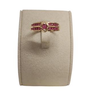 Bague Or 18k Diamants et Rubis