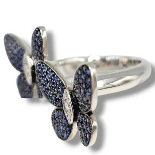 Bague Papillon Or 18 Ct Diamants et Saphirs