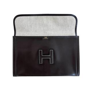 Pochette Hermes Jige marron