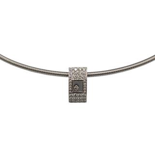 Collier Chopard Happy Diamonds Or blanc 18 Ct et Diamants