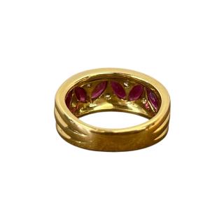 Bague Or Jaune Rubis et Diamants