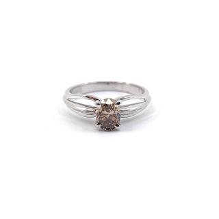 Solitaire Or Blanc 18k Diamant 0.94 Ct