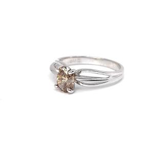 Solitaire Or Blanc 18k Diamant 0.94 Ct