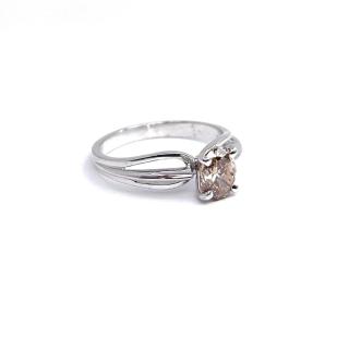 Solitaire Or Blanc 18k Diamant 0.94 Ct