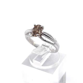 Solitaire Or Blanc 18k Diamant 0.94 Ct