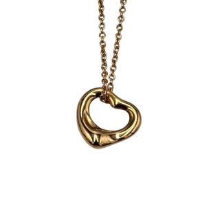 Collier Tiffany and Co Open Heart Elsa Peretti Or Jaune 18 Ct