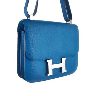 Hermès Constance 24 Epsom Bleu Izmir