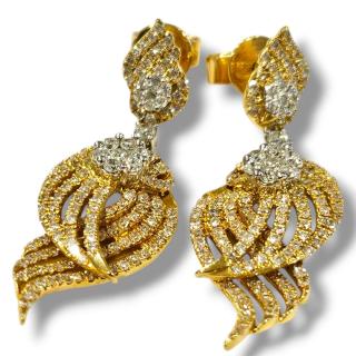 Boucles d'oreilles Or 18Ct & Diamants