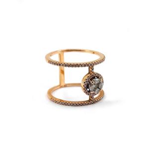 Bague Or Rose 18k & Diamants