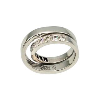 Bague Cartier Nouvelle Vague Or Blanc 18 Ct et Diamants