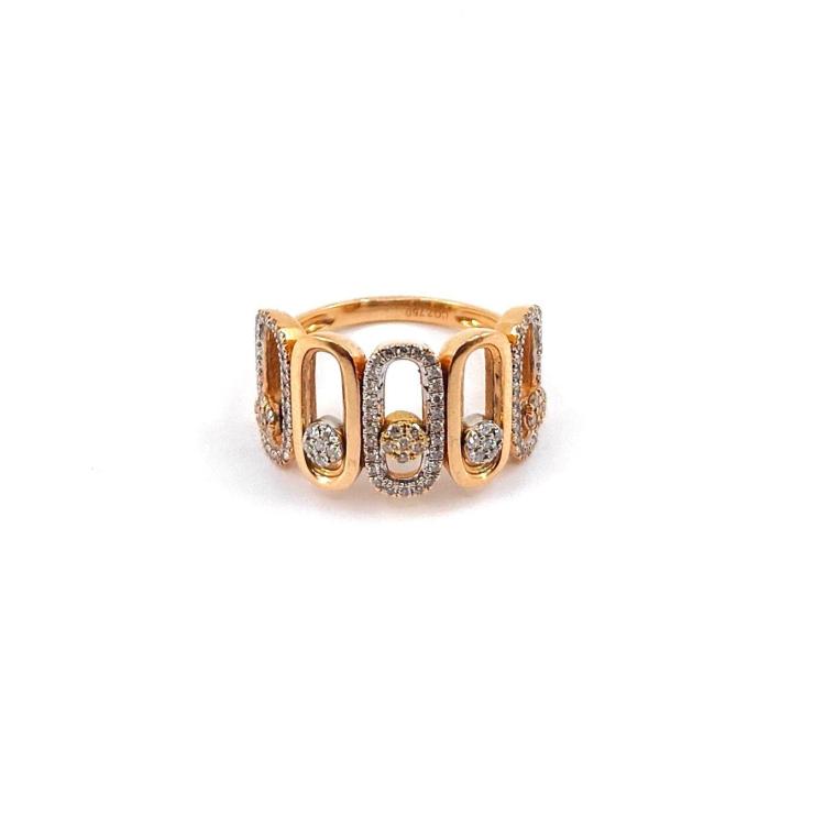 Bague Or Rose 18k & Diamants