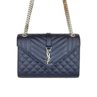 Sac à main Saint Laurent Envelope Medium Bleu