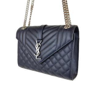 Sac à main Saint Laurent Envelope Medium Bleu