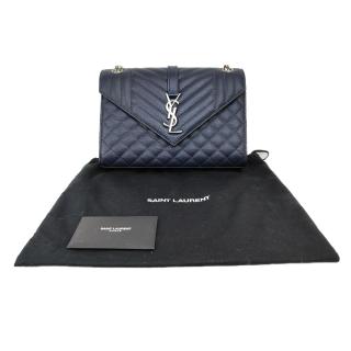 Sac à main Saint Laurent Envelope Medium Bleu