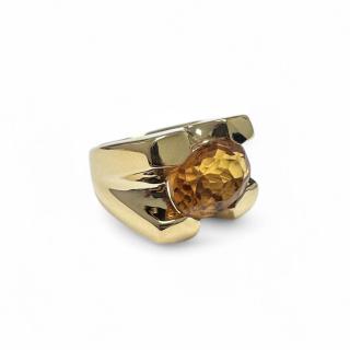 Bague Or jaune et Citrine