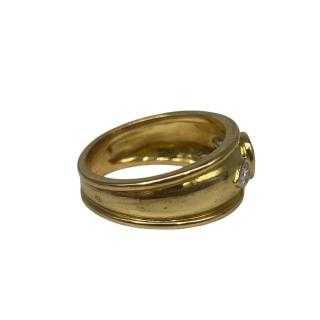 Bague Or jaune 18k avec Diamants